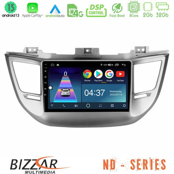 Bizzar nd Series 8core Android13 2+32gb Hyundai Tucson 2015-2018 Navigation Multimedia Tablet 9 u-nd-Hy0068