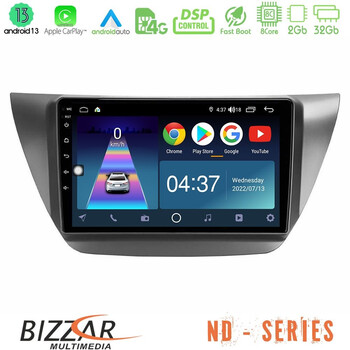 Bizzar nd Series 8core Android13 2+32gb Mitsubishi Lancer 2004 – 2008 Navigation Multimedia Tablet 9 u-nd-Mt608