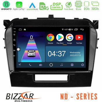 Bizzar nd Series 8core Android13 2+32gb Suzuki Vitara 2015-2021 Navigation Multimedia Tablet 9 u-nd-Sz0162