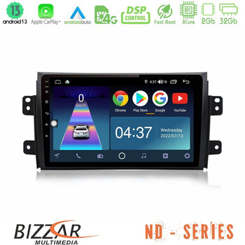 Bizzar nd Series 8core Android13 2+32gb Suzuki sx4 2006-2014 Fiat Sedici 2006-2014 Navigation Multimedia Tablet 9 u-nd-Sz0649