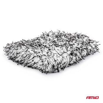 02870/AM ΓΑΝΤΙ ΠΛΥΣΙΜΑΤΟΣ ΜΕ ΜΙΚΡΟΙΝΕΣ (MICROFIBER) 25x18cm 600g/sqm ΑΣΠΡΟ/ΜΑΥΡΟ AMIO - 1 Τεμ.
