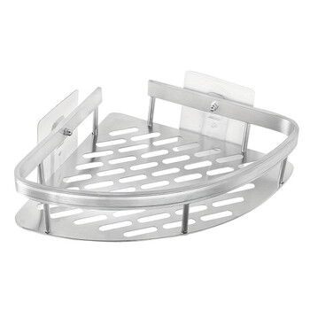 HOME USE γωνιακό ράφι τοίχου HUH-0158, μεταλλικό, 28x5.5x21cm, ασημί