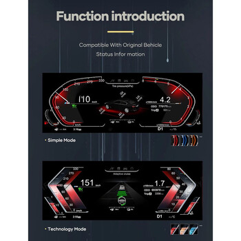 DIGITAL IQ DDD 958_IC (12.3") BMW 5 Series E60 - E61 - E63 mod. 2003-2009 CCC & CIC COMPATIBLE DIGITAL DASHBOARD