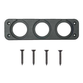 POWERTECH πάνελ πρίζας για σκάφη & οχήματα PTL-014, 3 θέσεις, 150x43mm