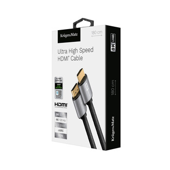 KM1265 . Καλώδιο HDMI 8K 2.1v 1.8m Kruger&Matz