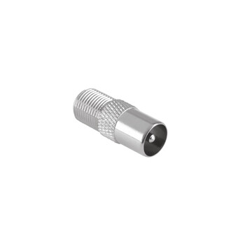 DM-0460 . Adaptor TV αρσενικό - F Θηλυκό ασημί