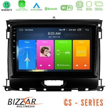 Bizzar cs Series 4core Android13 2+32gb Ford Ranger 2017-2022 Navigation Multimedia Tablet 9 u-cs-Fd0631