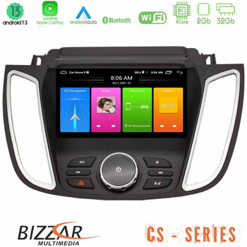 Bizzar cs Series 4core Android13 2+32gb Ford Kuga/c-max 2013-2019 Navigation Multimedia Tablet 9 u-cs-Fd2025