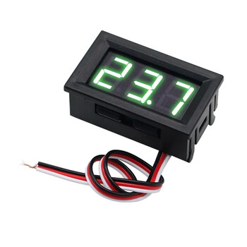 Βολτόμετρο ψηφιακό 3 καλώδια Necom PF-P5 12V Green