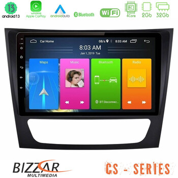 Bizzar cs Series 4core Android13 2+32gb Mercedes e Class / cls Class Navigation Multimedia Tablet 9 u-cs-Mb0760