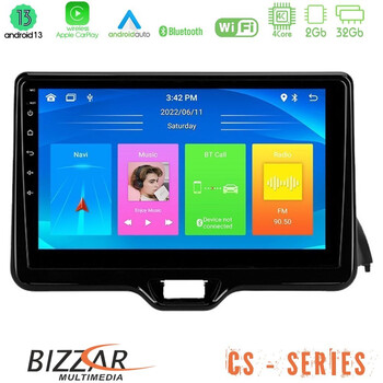 Bizzar cs Series 4core Android13 2+32gb Toyota Yaris 2020-&Gt; Navigation Multimedia Tablet 9 u-cs-Ty1079