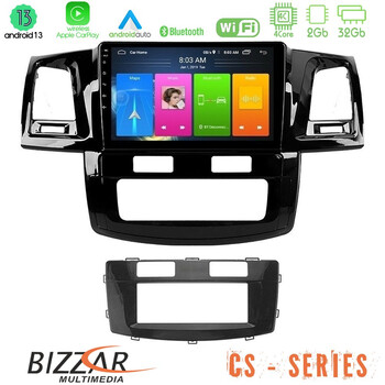 Bizzar cs Series 4core Android13 2+32gb Toyota Hilux 2007-2011 Navigation Multimedia Tablet 9 u-cs-Ty666