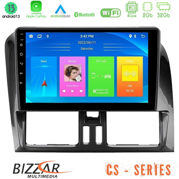 Bizzar cs Series 4core Android13 2+32gb Volvo Xc60 2009-2012 Navigation Multimedia Tablet 9 u-cs-Vl0468