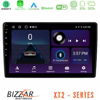 Bizzar xt2 Series 4core Android13 2+32gb Navigation Multimedia Tablet 10 με Carplay & Android Auto u-xt2-856