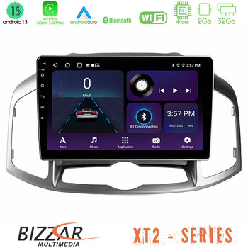 Bizzar xt2 Series 4core Android13 2+32gb Chevrolet Captiva 2012-2016 Navigation Multimedia Tablet 9 u-xt2-Cv0703