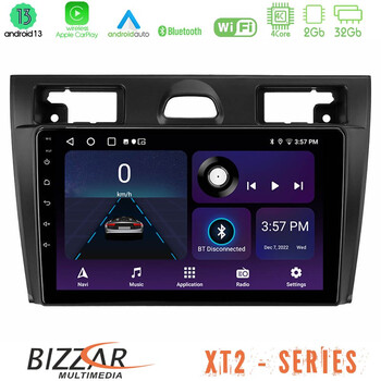 Bizzar xt2 Series 4core Android13 2+32gb Ford Fiesta/fusion Navigation Multimedia Tablet 9 u-xt2-Fd990