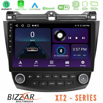 Bizzar xt2 Series 4core Android13 2+32gb Honda Accord 2002-2008 Navigation Multimedia Tablet 10 u-xt2-Hd0669