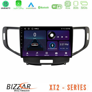 Bizzar xt2 Series 4core Android13 2+32gb Honda Accord 2008-2015 Navigation Multimedia Tablet 9 u-xt2-Hd1013