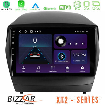 Bizzar xt2 Series 4core Android13 2+32gb Hyundai Ix35 Auto a/c Navigation Multimedia Tablet 9 u-xt2-Hy0029