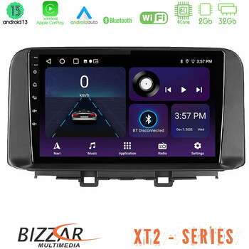 Bizzar xt2 Series 4core Android13 2+32gb Hyundai Kona 2018-2023 Navigation Multimedia Tablet 10 u-xt2-Hy0342