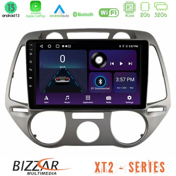 Bizzar xt2 Series 4core Android13 2+32gb Hyundai i20 2009-2012 Manual a/c Navigation Multimedia Tablet 9 u-xt2-Hy0709m