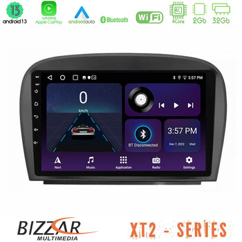 Bizzar xt2 Series 4core Android13 2+32gb Mercedes sl Class 2005-2011 Navigation Multimedia Tablet 9 u-xt2-Mb0479