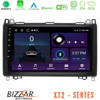 Bizzar xt2 Series 4core Android13 2+32gb Mercedes A/b/vito/sprinter Class Navigation Multimedia Tablet 9 u-xt2-Mb0759