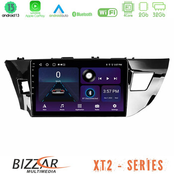 Bizzar xt2 Series 4core Android13 2+32gb Toyota Corolla 2014-2016 Navigation Multimedia Tablet 9 u-xt2-Ty0008