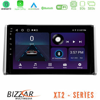 Bizzar xt2 Series 4core Android13 2+32gb Toyota Rav4 2019-2023 Navigation Multimedia Tablet 10 u-xt2-Ty0542