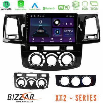 Bizzar xt2 Series 4core Android13 2+32gb Toyota Hilux 2007-2011 Navigation Multimedia Tablet 9 u-xt2-Ty0571