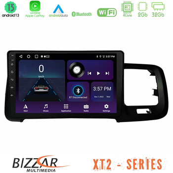 Bizzar xt2 Series 4core Android13 2+32gb Volvo s60 2010-2018 Navigation Multimedia Tablet 9 u-xt2-Vl0467