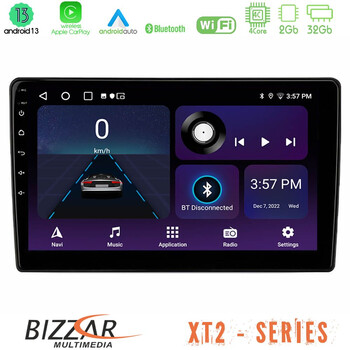 Bizzar xt2 Series 4core Android13 2+32gb Toyota Corolla 2008-2010 Navigation Multimedia Tablet 9 u-xt2-Ty0144