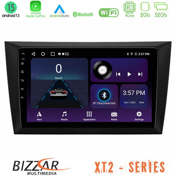 Bizzar xt2 Series 4core Android13 2+32gb vw Golf 6 Navigation Multimedia Tablet 9 u-xt2-Vw0999