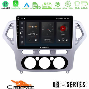 Cadence qg Series 8core Android13 4+64gb Ford Mondeo 2007-2010 Manual a/c Navigation Multimedia Tablet 10 u-qg-Fd0919