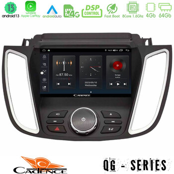 Cadence qg Series 8core Android13 4+64gb Ford Kuga/c-max 2013-2019 Navigation Multimedia Tablet 9 u-qg-Fd2025