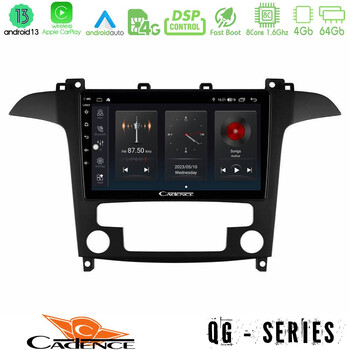 Cadence qg Series 8core Android13 4+64gb Ford s-max 2006-2012 Navigation Multimedia Tablet 9 u-qg-Fd409