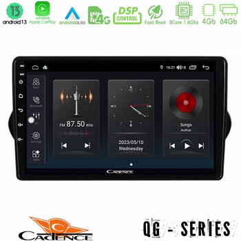 Cadence qg Series 8core Android13 4+64gb Fiat Tipo 2015-2022 (Hatchback) Navigation Multimedia Tablet 9 u-qg-Ft1281