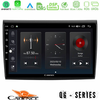 Cadence qg Series 8core Android13 4+64gb Fiat Bravo Navigation Multimedia Tablet 9 u-qg-Ft724