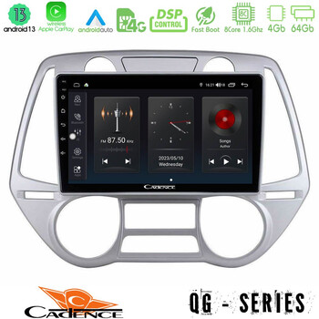 Cadence qg Series 8core Android13 4+64gb Hyundai i20 2009-2012 Auto a/c Navigation Multimedia Tablet 9 u-qg-Hy0709