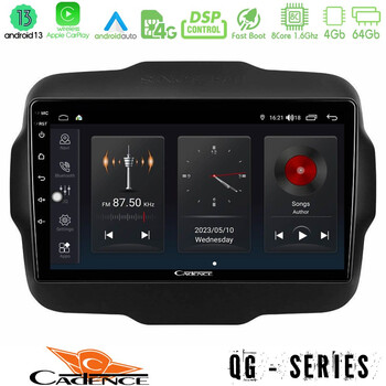 Cadence qg Series 8core Android13 4+64gb Jeep Renegade 2015-2019 Navigation Multimedia Tablet 9 u-qg-Jp134