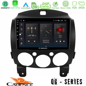Cadence qg Series 8core Android13 4+64gb Mazda 2 2008-2014 Navigation Multimedia Tablet 9 u-qg-Mz0667
