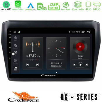 Cadence qg Series 8core Android13 4+64gb Suzuki Swift 2017-2023 Navigation Multimedia Tablet 9 u-qg-Sz0522