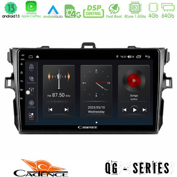 Cadence qg Series 8core Android13 4+64gb Toyota Corolla 2007-2012 Navigation Multimedia Tablet 9 u-qg-Ty0502