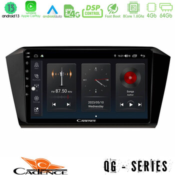 Cadence qg Series 8core Android13 4+64gb vw Passat Navigation Multimedia Tablet 10 u-qg-Vw0055