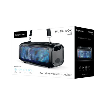 KM0559 . Φορητό ασύρματο ηχείο Kruger&Matz Music Box GO! με μικρόφωνο και τηλεχειριστήριο