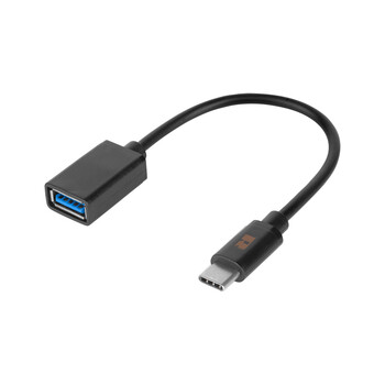 RB-6007-015-B . Αντάπτορας USB 3.0 - USB type-C OTG F/M 15cm Rebel μαύρος