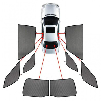 PVC.MB-GLCC-5-A ΚΟΥΡΤΙΝΑΚΙΑ ΜΑΡΚΕ CAR SHADES ΓΙΑ MERCEDES GLC COUPE 5D 2016-2022- 8 ΤΕΜ.
