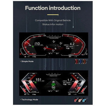 DIGITAL IQ DDD 955_IC (12.3in) BMW 3 - 3 GT - 4 Series F30 - F31 - F32 - F33 - F34 mod. 2013-2019 DIGITAL DASHBOARD