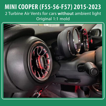 DIQ AMBIENT 8176XF COOPER (F55-56-F57) mod. 2015-2023 (Air Vents with Ambient Light for MINI COOPER (F55-56-F57) mod. 2015-2023 without Ambient Lights)