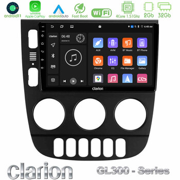 Clarion Gl300 Series 4core Android11 2+32gb Mercedes ml Class 1998-2005 Navigation Multimedia Tablet 9 με Carplay &Amp; Android Auto u-gl3-Mb1418